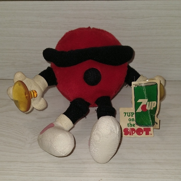 Other - Vintage 1988 7UP on The Spot Red Plush Toy